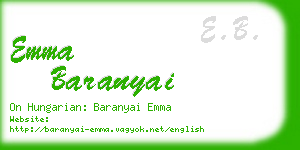 emma baranyai business card